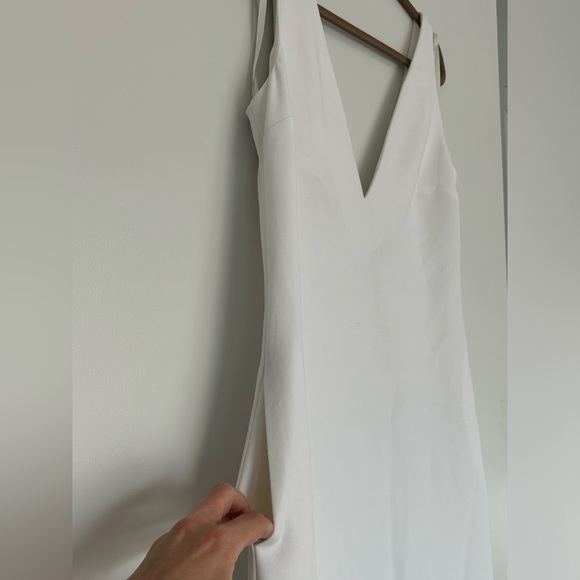 Staud White Symmetrical V Maxi Dress - M - Picture 4 of 6